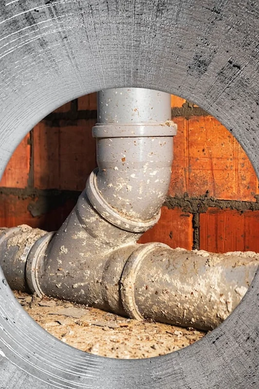 Rury kanalizacyjne w przydomowej piwnicy